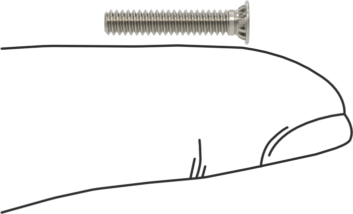 Pres Geçmeli Saplamalar, 18-8 Paslanmaz Çelik, 4-40 Diş, 5/8" Uzunluk, PEM® Fhs-440-10