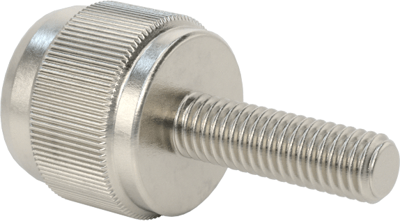 Paslanmaz Çelik Yüksek Profilli Tırtıllı Başlı Parmak Vidası, M3 x 0,5 mm Dişli, 10 mm Uzunluk