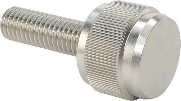 Paslanmaz Çelik Yüksek Profilli Tırtıllı Başlı Parmak Vidası, M5 x 0,8 mm Diş, 16 mm Uzunluk