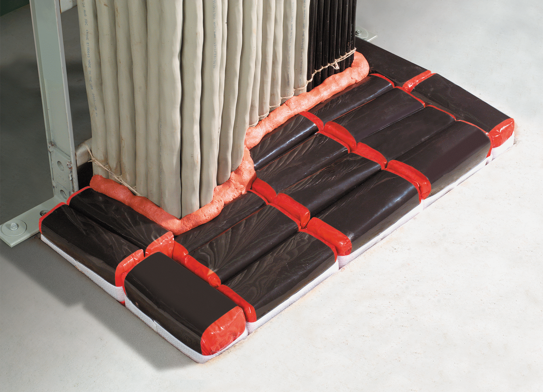 Blocks with Fire-Stop Cover (Shown In Use)