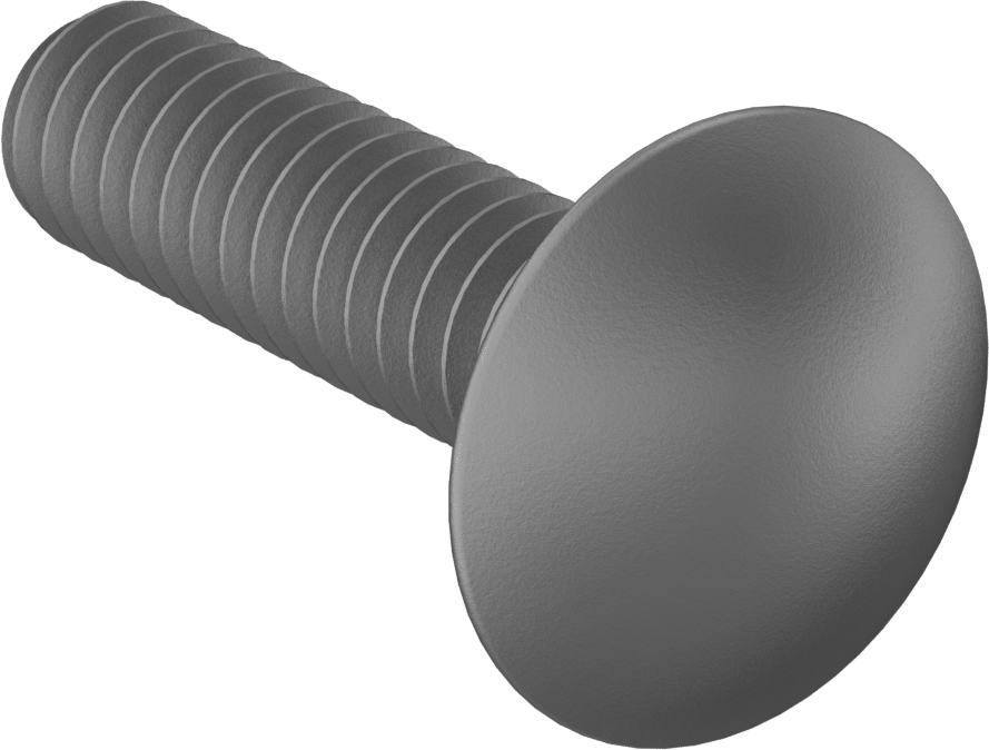 Kare Boyunlu Taşıma Cıvatası, Düşük Mukavemetli Galvanizli Çelik, 1/4"-20 Diş, 1" Uzunluk