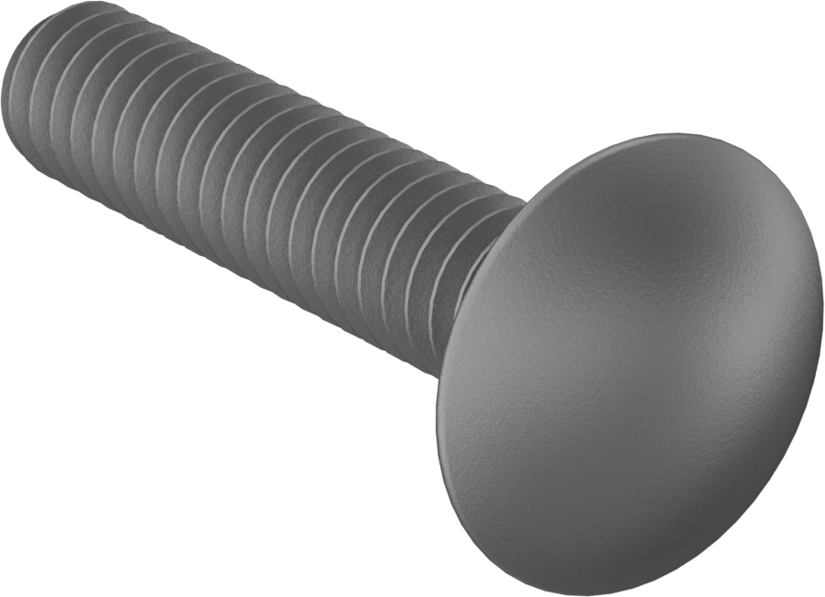 Kare Boyunlu Taşıma Cıvatası, Düşük Mukavemetli Galvanizli Çelik, 1/4"-20 Diş, 1-1/4" Uzunluk
