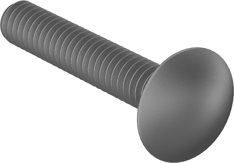Kare Boyunlu Taşıma Cıvatası, Düşük Mukavemetli Galvanizli Çelik, 1/4"-20 Diş, 1-1/2" Uzunluk