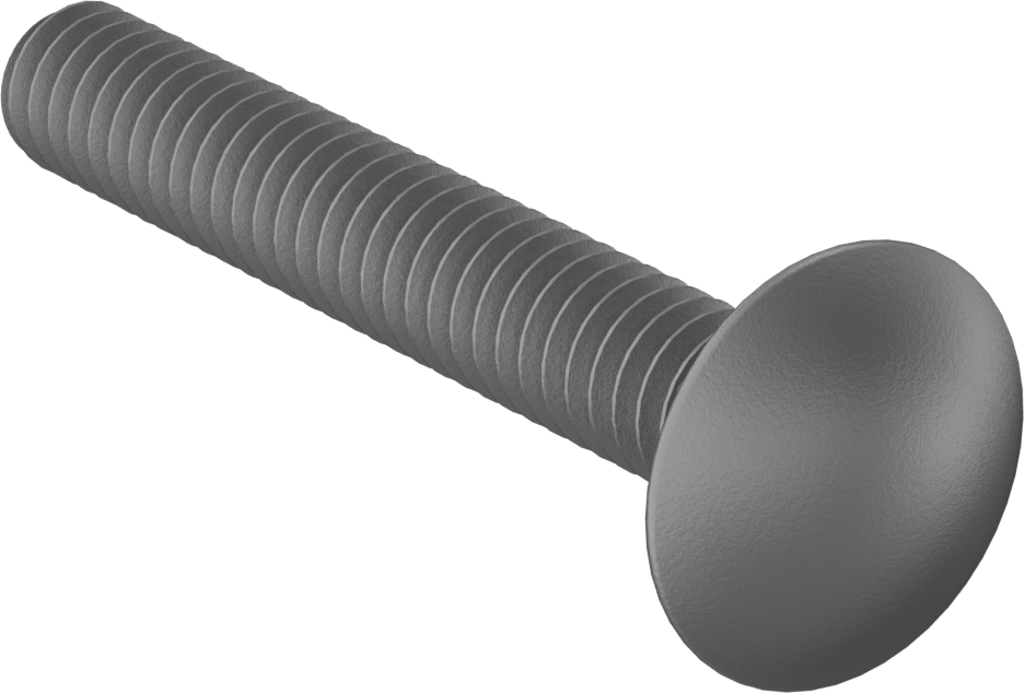 Kare Boyunlu Taşıma Cıvatası, Düşük Mukavemetli Galvanizli Çelik, 1/4"-20 Diş, 1-3/4" Uzunluk