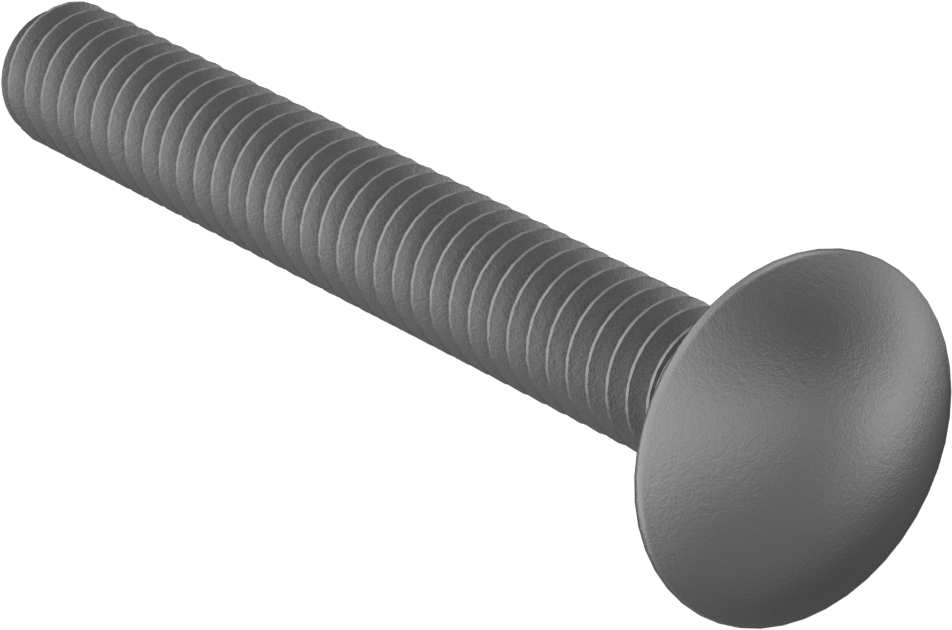 Kare Boyunlu Taşıma Cıvatası, Düşük Mukavemetli Galvanizli Çelik, 1/4"-20 Diş, 2" Uzunluk