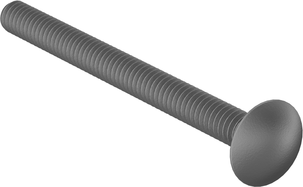 Kare Boyunlu Taşıma Cıvatası, Düşük Mukavemetli Galvanizli Çelik, 1/4"-20 Diş, 3" Uzunluk