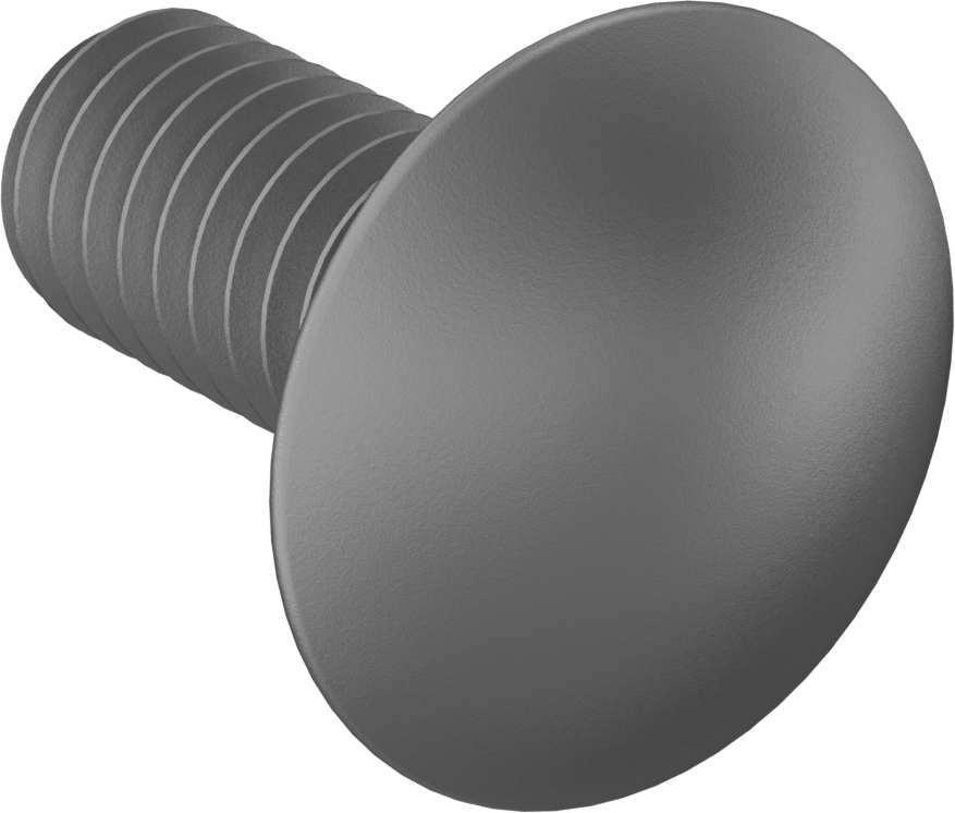 Kare Boyunlu Taşıma Cıvatası, Düşük Mukavemetli Galvanizli Çelik, 5/16"-18 Diş, 3/4" Uzunluk