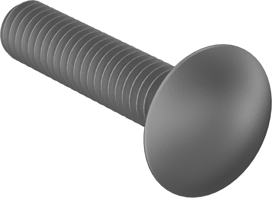 Kare Boyunlu Taşıma Cıvatası, Düşük Mukavemetli Galvanizli Çelik, 5/16"-18 Diş, 1-1/2" Uzunluk