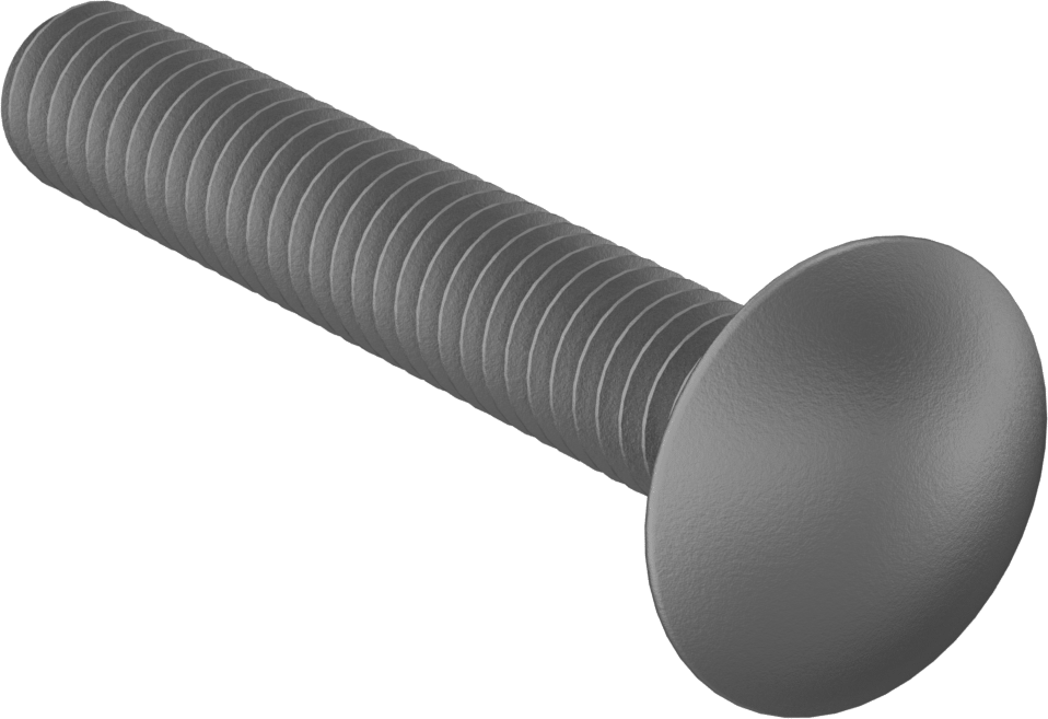 Kare Boyunlu Taşıma Cıvatası, Düşük Mukavemetli Galvanizli Çelik, 5/16"-18 Diş, 2" Uzunluk