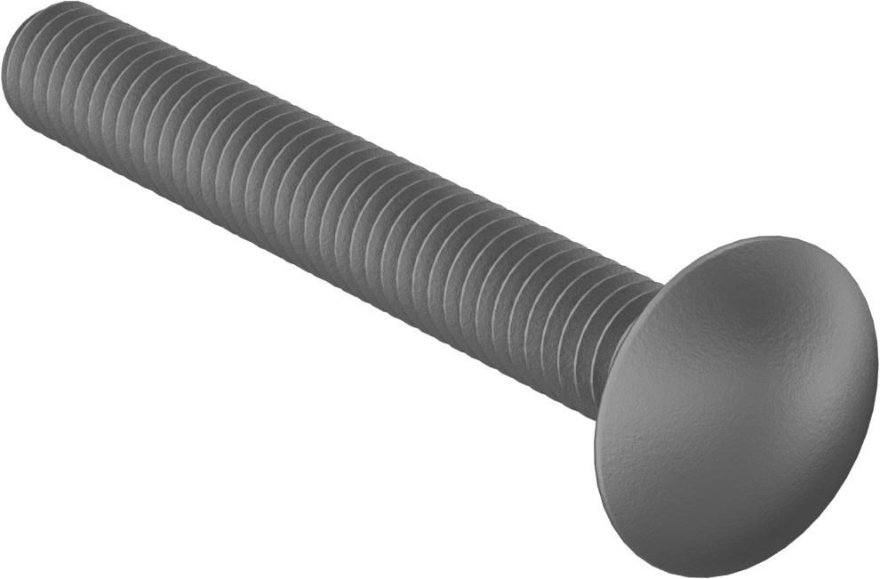 Kare Boyunlu Taşıma Cıvatası, Düşük Mukavemetli Galvanizli Çelik, 5/16"-18 Diş, 2-1/2" Uzunluk