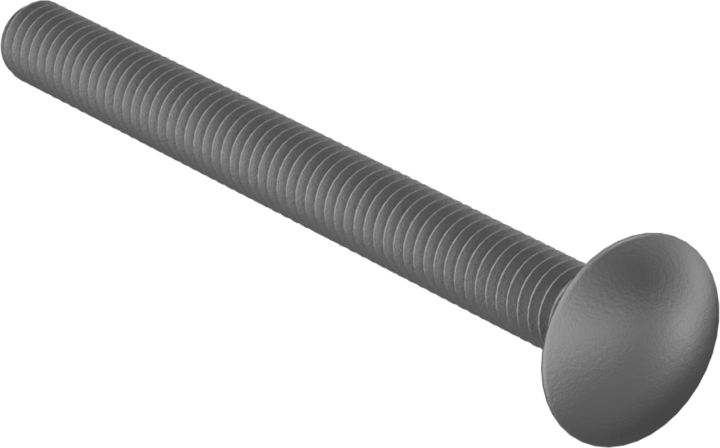 Kare Boyunlu Taşıma Cıvatası, Düşük Mukavemetli Galvanizli Çelik, 5/16"-18 Diş, 3-1/2" Uzunluk