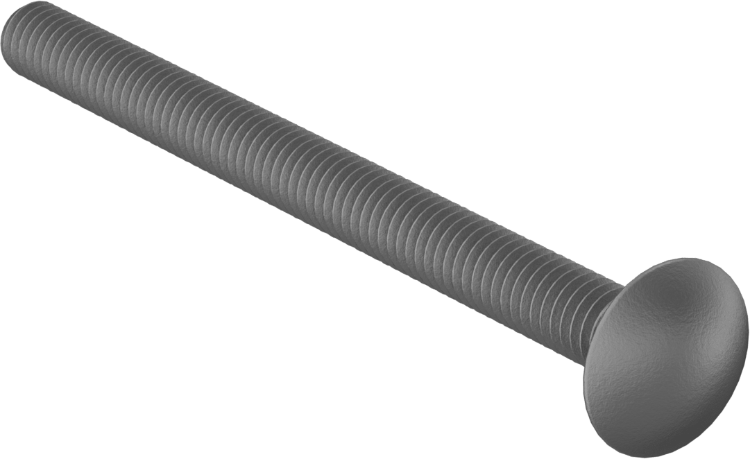 Kare Boyunlu Taşıma Cıvatası, Düşük Mukavemetli Galvanizli Çelik, 5/16"-18 Diş, 4" Uzunluk