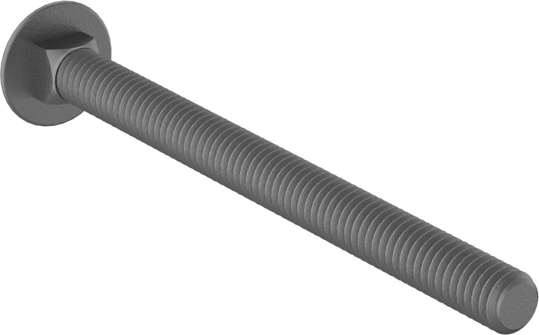 Kare Boyunlu Taşıma Cıvatası, Düşük Mukavemetli Galvanizli Çelik, 5/16"-18 Diş, 4" Uzunluk