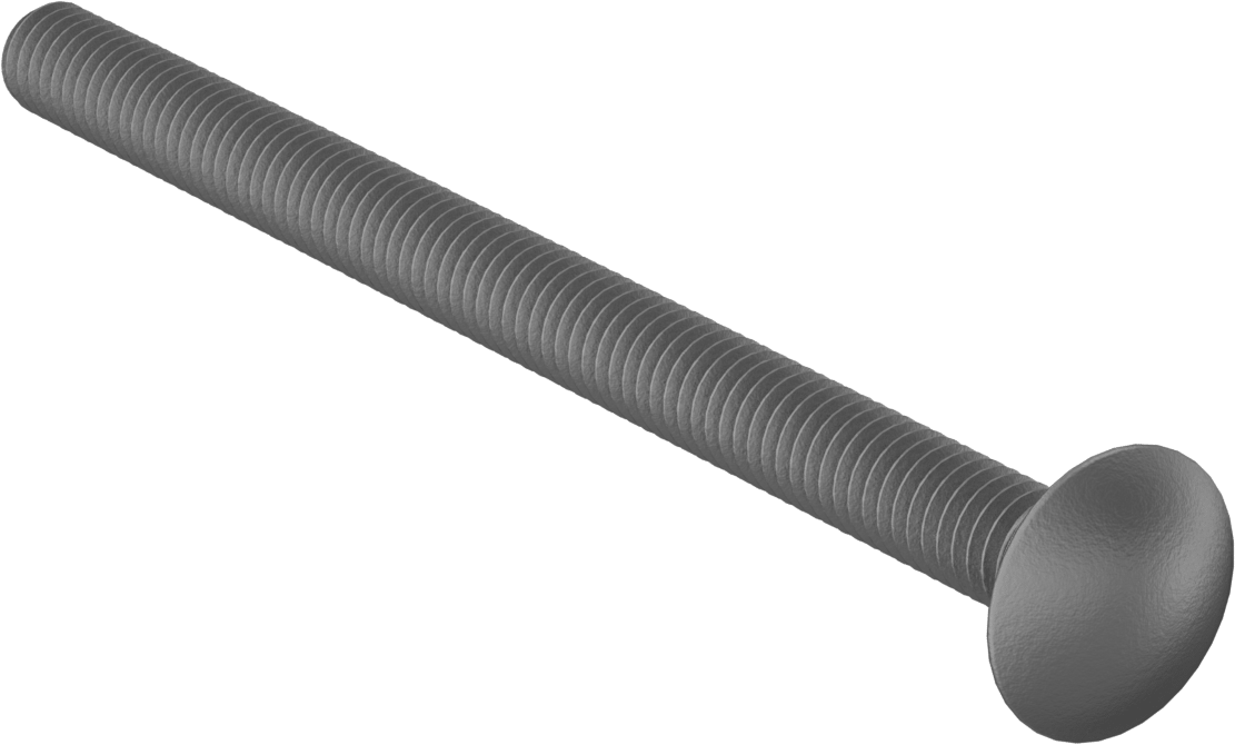 Kare Boyunlu Taşıma Cıvatası, Düşük Mukavemetli Galvanizli Çelik, 5/16"-18 Diş, 4-1/2" Uzunluk