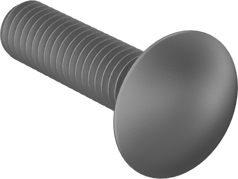 Kare Boyunlu Taşıma Cıvatası, Düşük Mukavemetli Galvanizli Çelik, 3/8"-16 Diş, 1-1/2" Uzunluk
