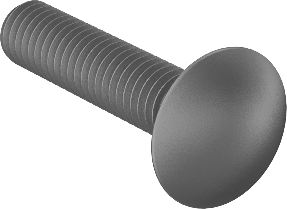 Kare Boyunlu Taşıma Cıvatası, Düşük Mukavemetli Galvanizli Çelik, 3/8"-16 Diş, 1-3/4" Uzunluk