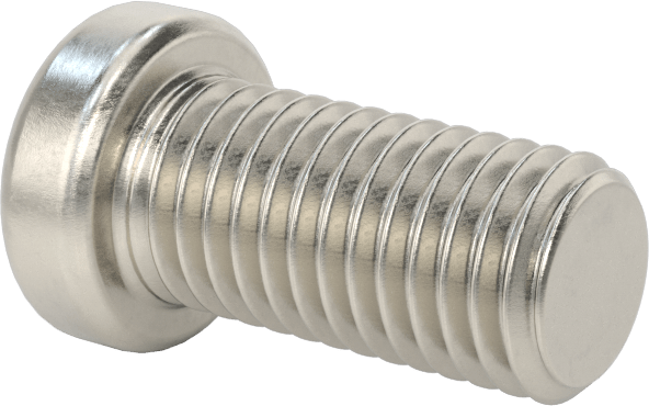 18-8 Paslanmaz Çelik Düşük Profilli Soket Başlı Vida, Altıgen Tahrikli, 1/4"-28 Diş Boyutu, 1/2" Uzunluk