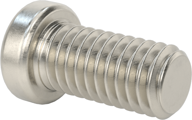 18-8 Paslanmaz Çelik Düşük Profilli Soket Başlı Vida, Altıgen Tahrikli, 3/8"-16 Diş Boyutu, 3/4" Uzunluk