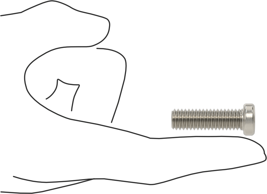 18-8 Paslanmaz Çelik Düşük Profilli Soket Başlı Vida, Altıgen Tahrikli, 3/8"-16 Diş Boyutu, 1-1/4" Uzunluk