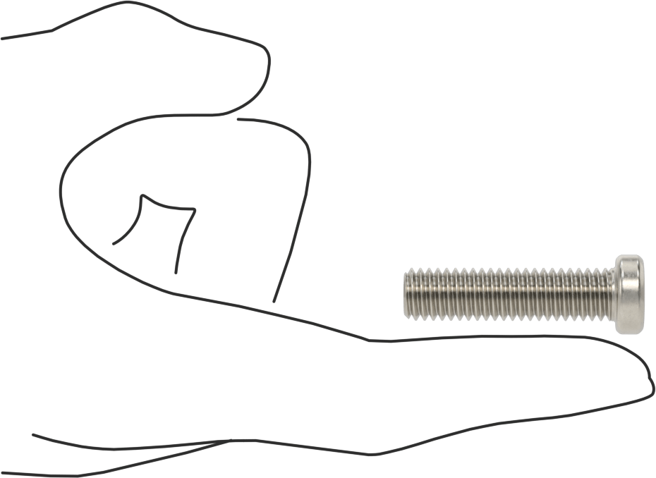 18-8 Paslanmaz Çelik Düşük Profilli Soket Başlı Vida, Altıgen Tahrikli, 3/8"-16 Diş Boyutu, 1-1/2" Uzunluk