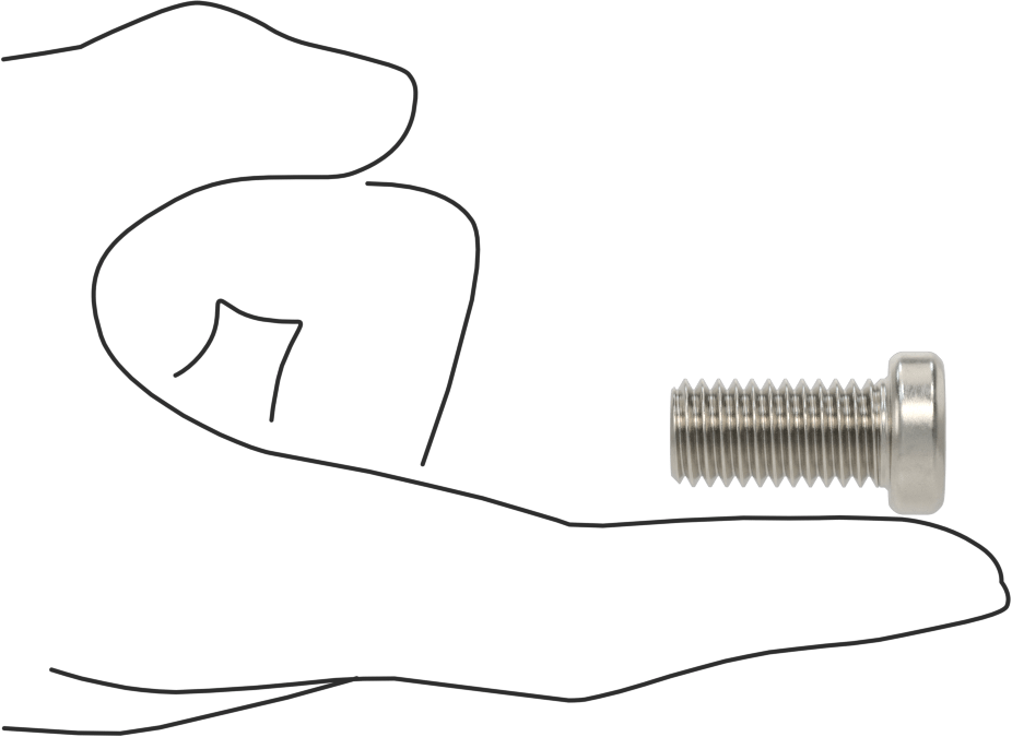 18-8 Paslanmaz Çelik Düşük Profilli Soket Başlı Vida, Altıgen Tahrikli, 1/2"-13 Diş Boyutu, 1" Uzunluk