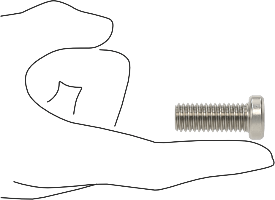 18-8 Paslanmaz Çelik Düşük Profilli Soket Başlı Vida, Altıgen Tahrikli, 1/2"-13 Diş Boyutu, 1-1/4" Uzunluk