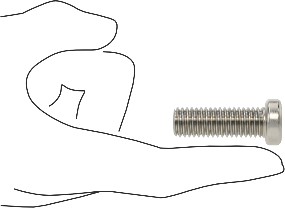 18-8 Paslanmaz Çelik Düşük Profilli Soket Başlı Vida, Altıgen Tahrikli, 1/2"-13 Diş Boyutu, 1-1/2" Uzunluk