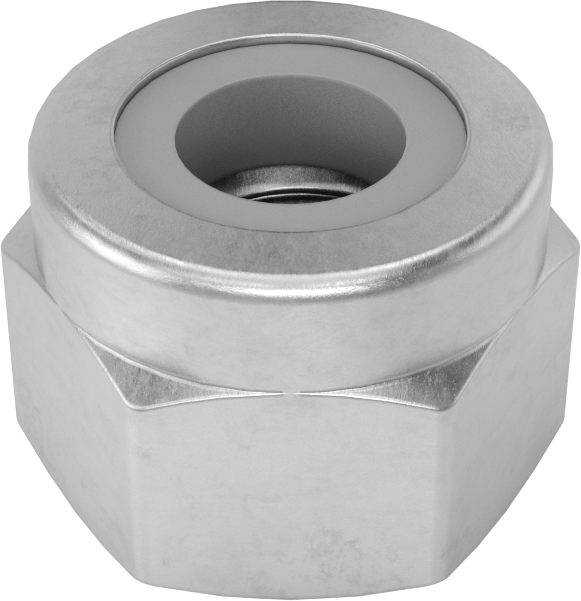18-8 Paslanmaz Çelik Naylon Ekli Kilit Somunu, M4 x 0,7 mm Diş, 7 mm Genişlik, 5,3 mm Yükseklik