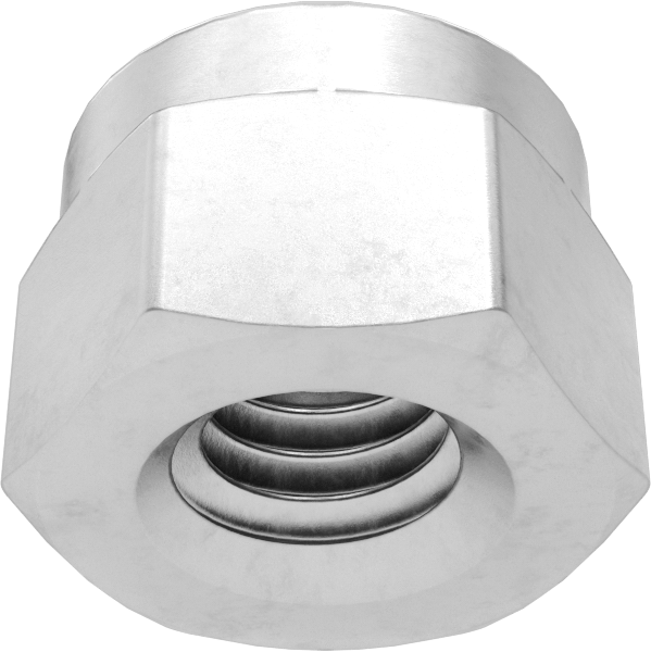 18-8 Paslanmaz Çelik Naylon Ekli Kilit Somunu, M4 x 0,7 mm Diş, 7 mm Genişlik, 5,3 mm Yükseklik