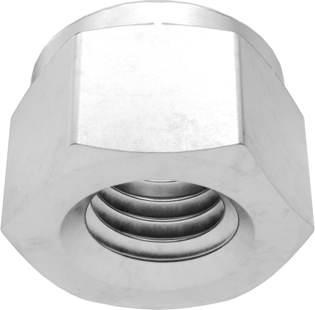 18-8 Paslanmaz Çelik Naylon Ekli Kilit Somunu, M8 x 1,25 mm Diş, 13 mm Genişlik, 9,5 mm Yüksek