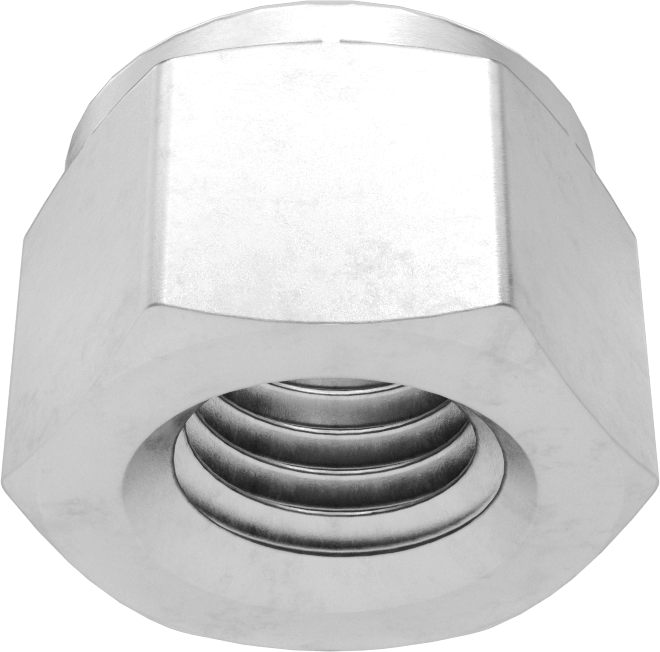 18-8 Paslanmaz Çelik Naylon Ekli Kilit Somunu, M12 x 1,75 mm Diş, 19 mm Genişlik, 14 mm Yükseklik