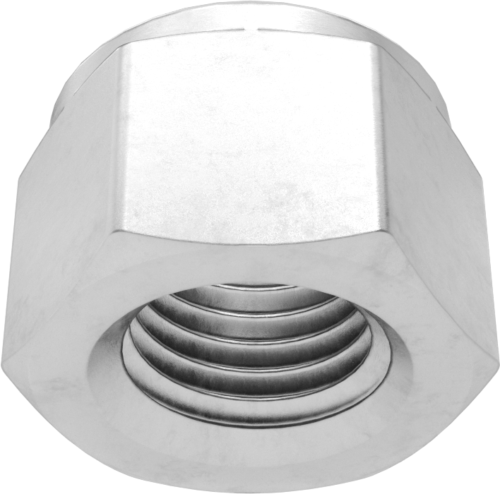 18-8 Paslanmaz Çelik Naylon Ekli Kilit Somunu, M20 x 2,5 mm Diş, 30 mm Genişlik, 22 mm Yükseklik