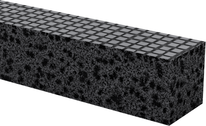 Aşınmaya Dayanıklı Doğal Kauçuk Köpük Şerit, Arka Yüzü Yapışkanlı, 1/4" Genişlik, 1/4" Kalınlık, 50 Fit Uzunluk