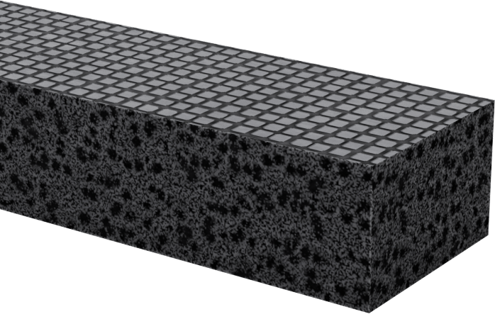 Aşınmaya Dayanıklı Doğal Kauçuk Köpük Şerit, Arka Yüzü Yapışkanlı, 1/2" Genişlik, 5/16" Kalınlık, 50 Fit Uzunluk