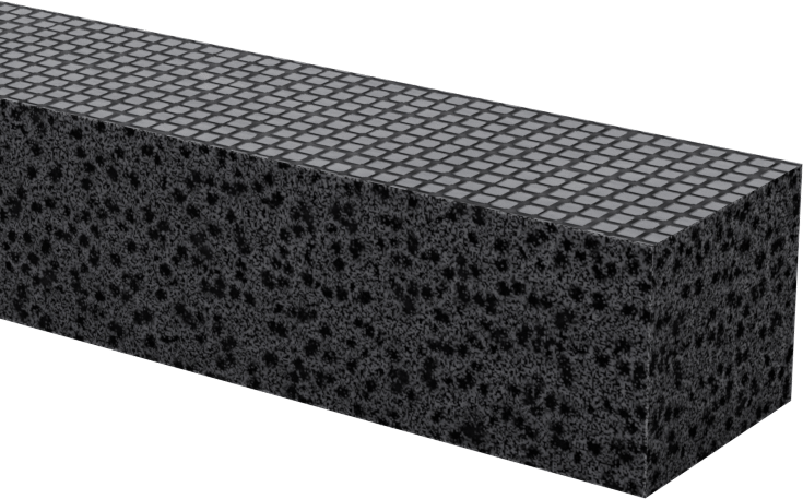 Aşınmaya Dayanıklı Doğal Kauçuk Köpük Şerit, Arka Yüzü Yapışkanlı, 1/2" Genişlik, 7/16" Kalınlık, 50 Fit Uzunluk
