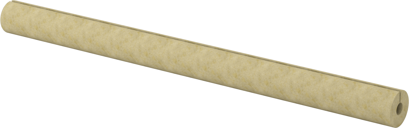Mineral Yün Boru Yalıtımı, Tüp, 1" ID, 3-1/4 Fit Uzunluk, 1" Duvar Kalınlığı