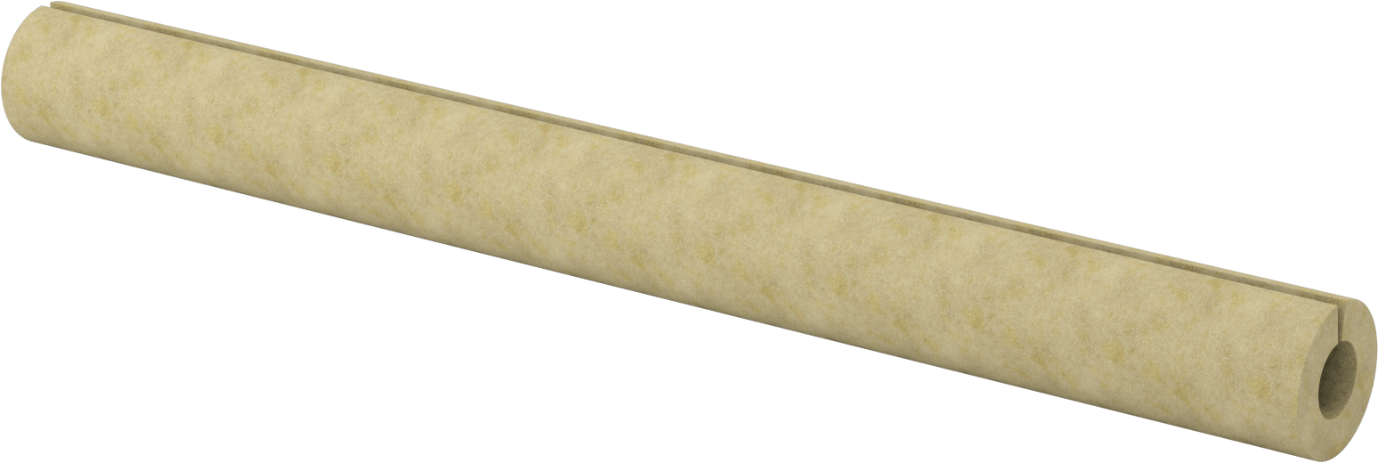 Mineral Yün Boru Yalıtımı, Tüp, 1-7/8" ID, 3-1/4 Fit Uzunluk, 1" Duvar Kalınlığı