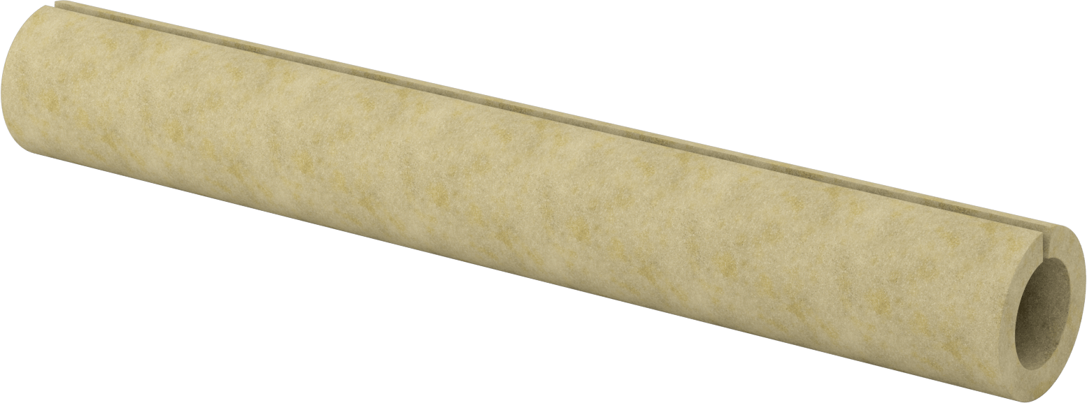 Mineral Yün Boru Yalıtımı, Tüp, 3-1/2" ID, 3-1/4 Fit Uzunluk, 1" Duvar Kalınlığı