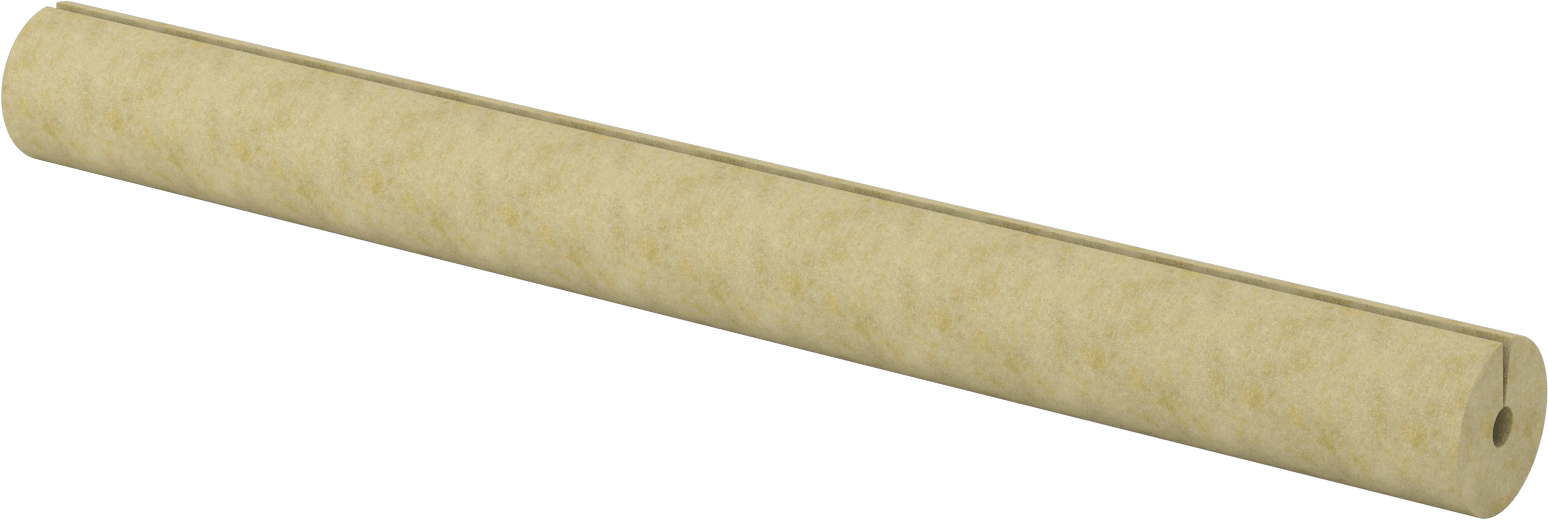 Mineral Yün Boru Yalıtımı, 1-1/2" Kalın Duvar, 7/8" ID, 3,25 Fit Uzunluk