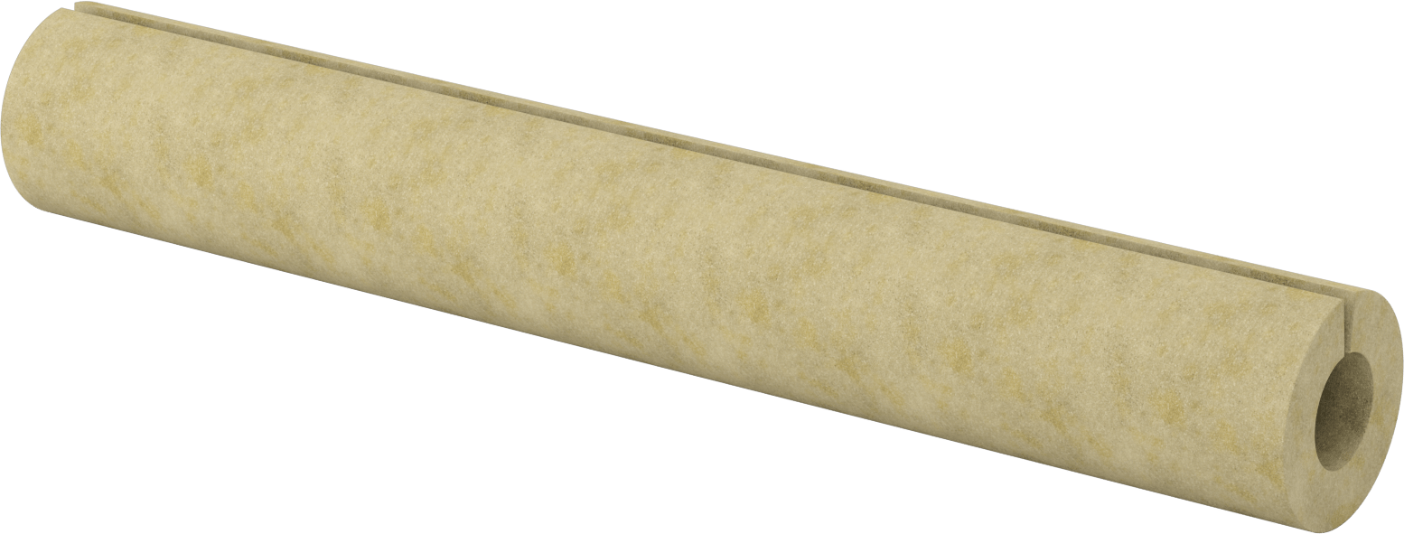 Mineral Yün Boru Yalıtımı, 1-1/2" Kalın Duvar, 2-7/8" ID, 3,25 Fit Uzunluk