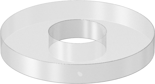 Neme Dayanıklı Yastıklama Pul, 1/4" Vida Boyutu için, 0.281" ID, 0.75" OD