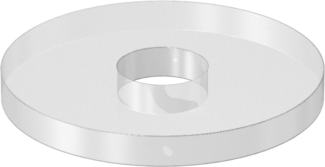 Neme Dayanıklı Yastıklama Pul, 1/4" Vida Boyutu için, 0.281" ID, 1.00" OD