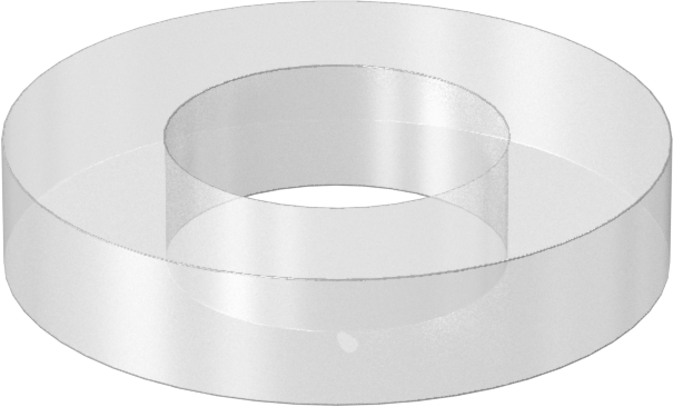 Neme Dayanıklı Yastıklama Pul, 1/4" Vida Boyutu için, 0.257" ID, 0.5" OD