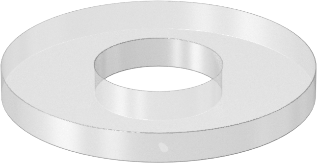 Neme Dayanıklı Yastıklama Pul, 3/8" Vida Boyutu için, 0.406" ID, 1.00" OD