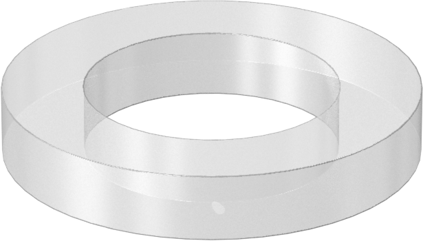 Neme Dayanıklı Yastıklama Pul, 3/8" Vida Boyutu için, 0.38" ID, 0.625" OD
