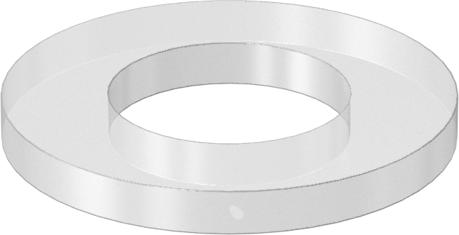 Neme Dayanıklı Yastıklama Pul, 1/2" Vida Boyutu için, 0.53" ID, 1" OD