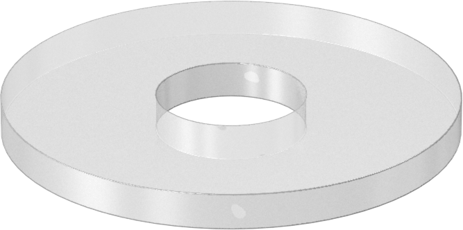 Neme Dayanıklı Yastıklama Pul, 3/8" Vida Boyutu için, 0.406" ID, 1.25" OD