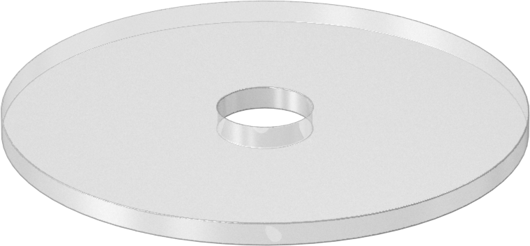 Neme Dayanıklı Yastıklama Pul, 3/8" Vida Boyutu için, 0.406" ID, 2.25" OD