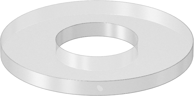 Neme Dayanıklı Yastıklama Pul, 1/2" Vida Boyutu için, 0.530" ID, 1.25" OD