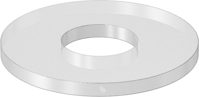 Neme Dayanıklı Yastıklama Pul, 1/2" Vida Boyutu için, 0.530" ID, 1.375" OD